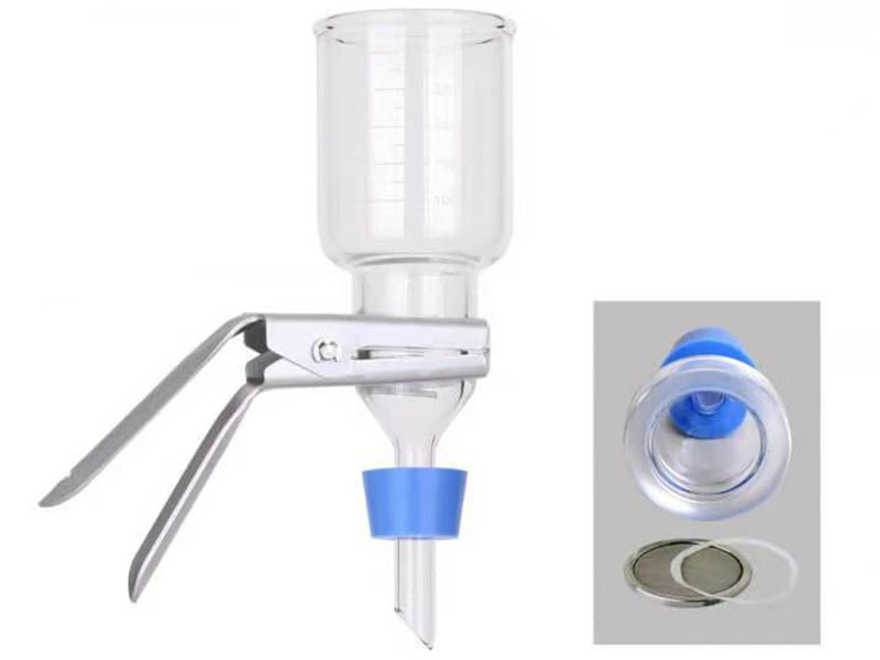 300ml 玻璃過濾漏斗 不銹鋼濾網(wǎng)墊